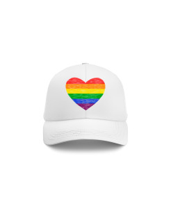 Rainbow Heart Pride Baseball Cap