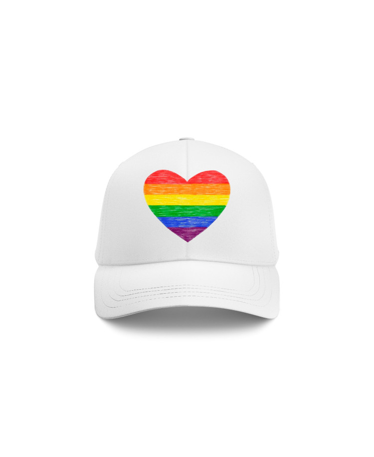 Rainbow Heart Pride Baseball Cap