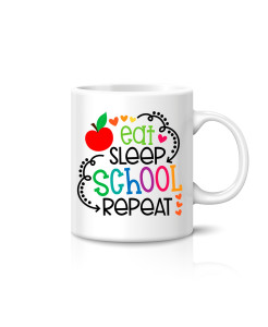 Eat, Sleep, School, Repeat Mug