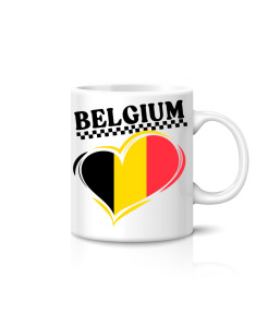 Belgium Heart Flag Mug Belgium Heart Flag Mug