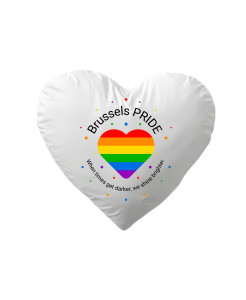 Brussels Pride – Rainbow Heart Pillow