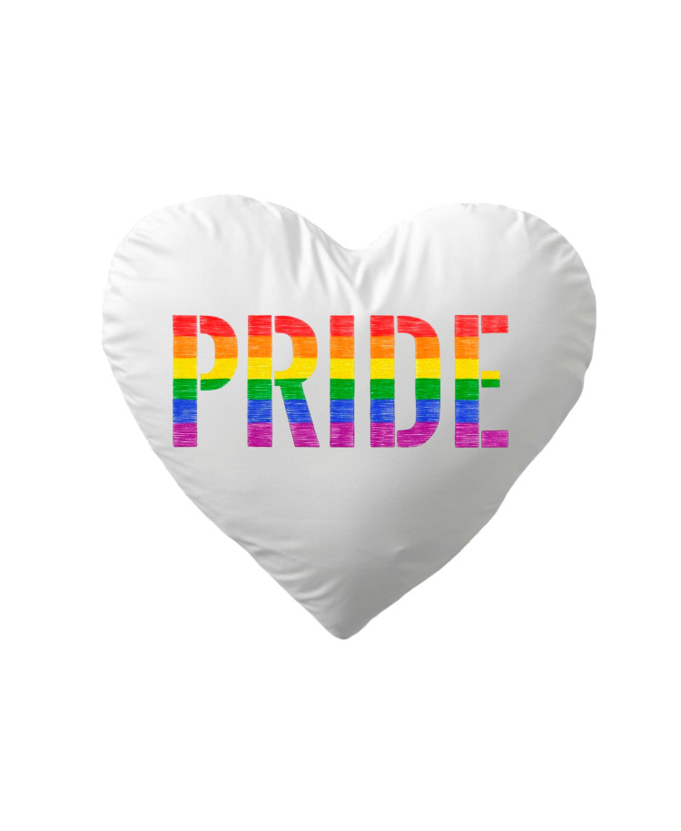 Rainbow PRIDE Heart Pillow