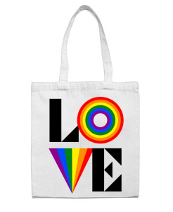 LOVE – Rainbow Geometric Tote Bag