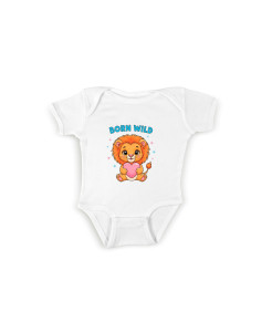 Born Wild lion baby bodysuit