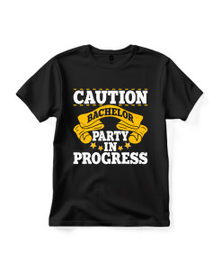 Caution Bachelor Party In Progress Men’s T‑shirt