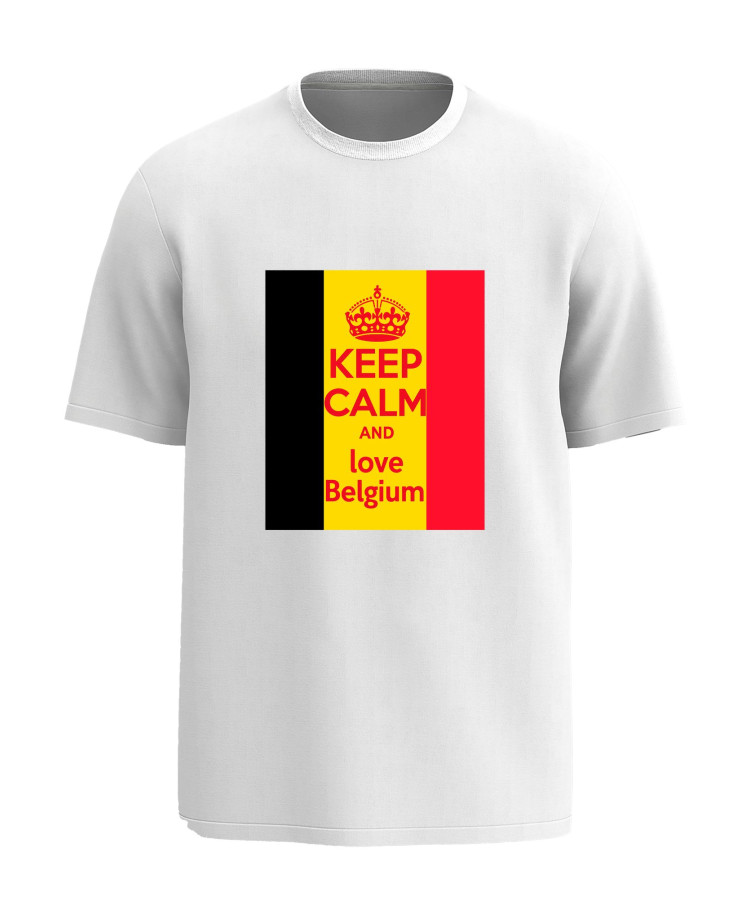 Keep Calm and Love Belgium T‑Shirt