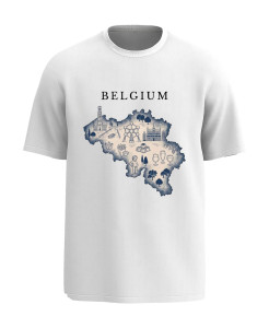Belgium Icon Map – Landmarks T‑Shirt