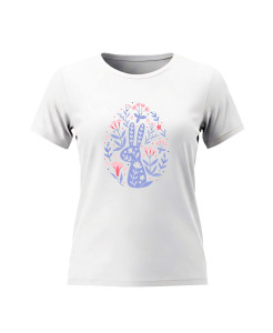 Purple Floral Wreath Easter Bunny T‑Shirt