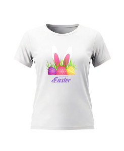 Happy Easter T‑Shirt – Eggs and Bunny Ears