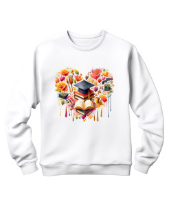 Heart Shape with Books Sweatshirt