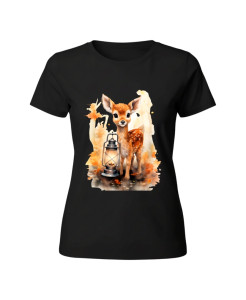 Forest Lantern Fawn – Halloween T‑shirt