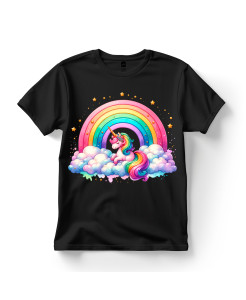 Unicorn Under the Rainbow Kids T‑shirt