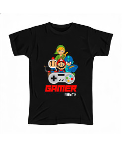 Retro Gamer Characters Kids T‑shirt
