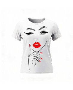 Artistic Female Face Design T‑shirt