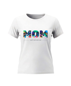 MOM – Floral Mother’s Day T‑Shirt