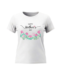 Happy Mother’s Day – Elegant Floral T‑Shirt