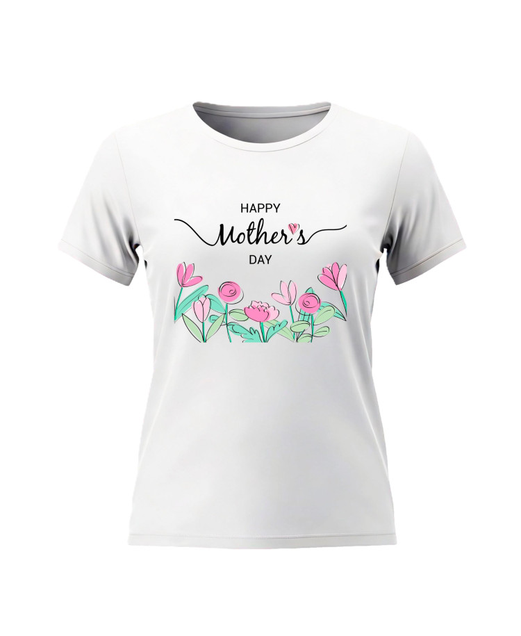Happy Mother’s Day – Elegant Floral T‑Shirt