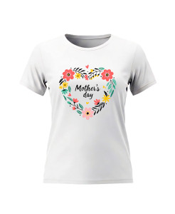 Mother’s Day – Floral Heart T‑Shirt