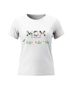 MOM – You Are My Hero Floral T‑Shirt
