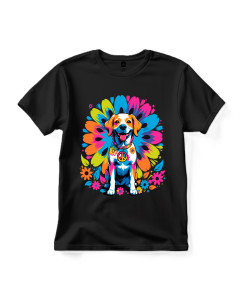 Flower Power Dog Lover T‑shirt
