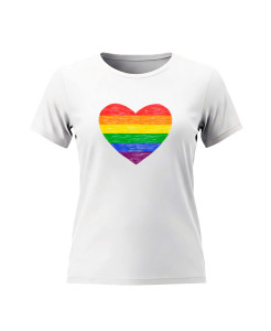 Rainbow Heart Pride T‑Shirt
