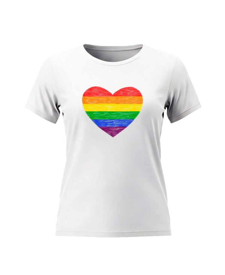 Rainbow Heart Pride T‑Shirt