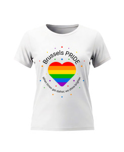 Brussels Pride – Rainbow Heart T‑Shirt