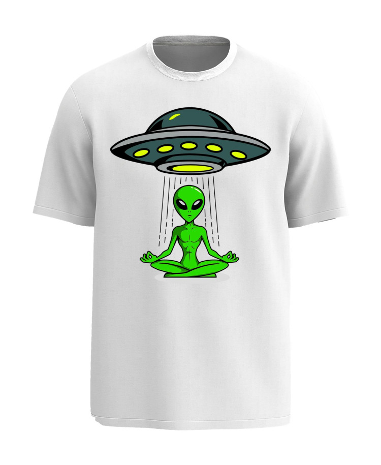 Zen Alien – Meditating Extraterrestrial T‑Shirt