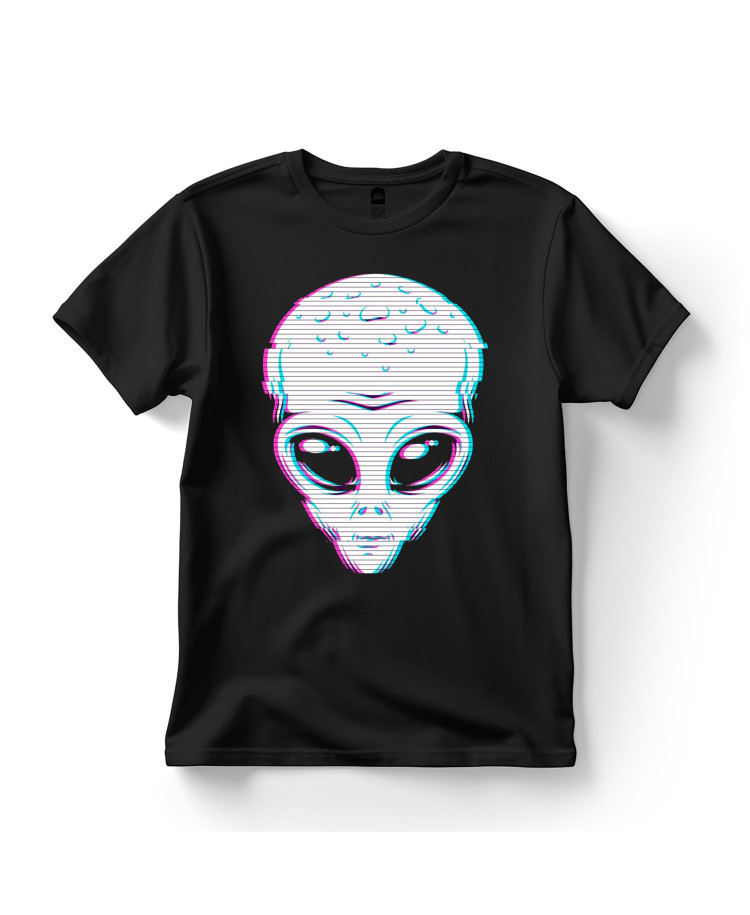 Glitch Alien – T‑Shirt