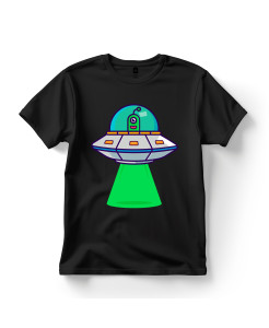 Cartoon UFO Alien – T‑Shirt