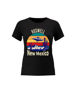 Roswell Sunset Stripes – UFO T‑Shirt
