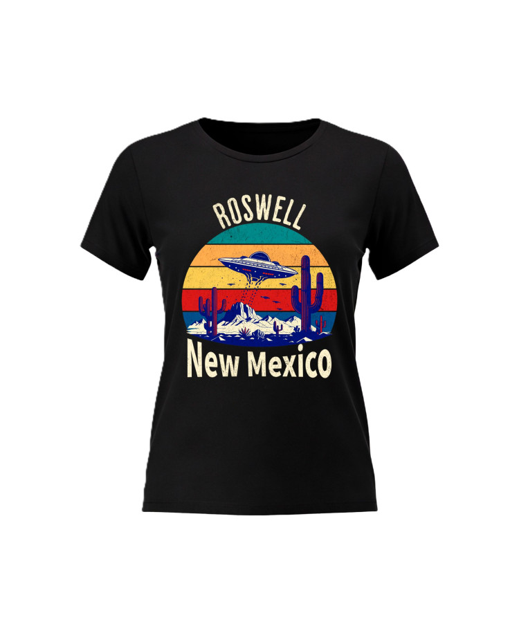 Roswell Sunset Stripes – UFO T‑Shirt