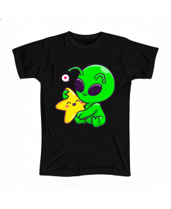 Cute Alien & Star – Kids T‑Shirt