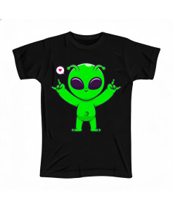 Rock On Alien – Kids T‑Shirt