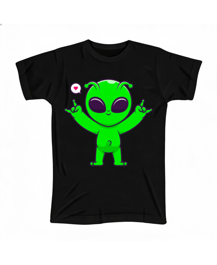 Rock On Alien – Kids T‑Shirt